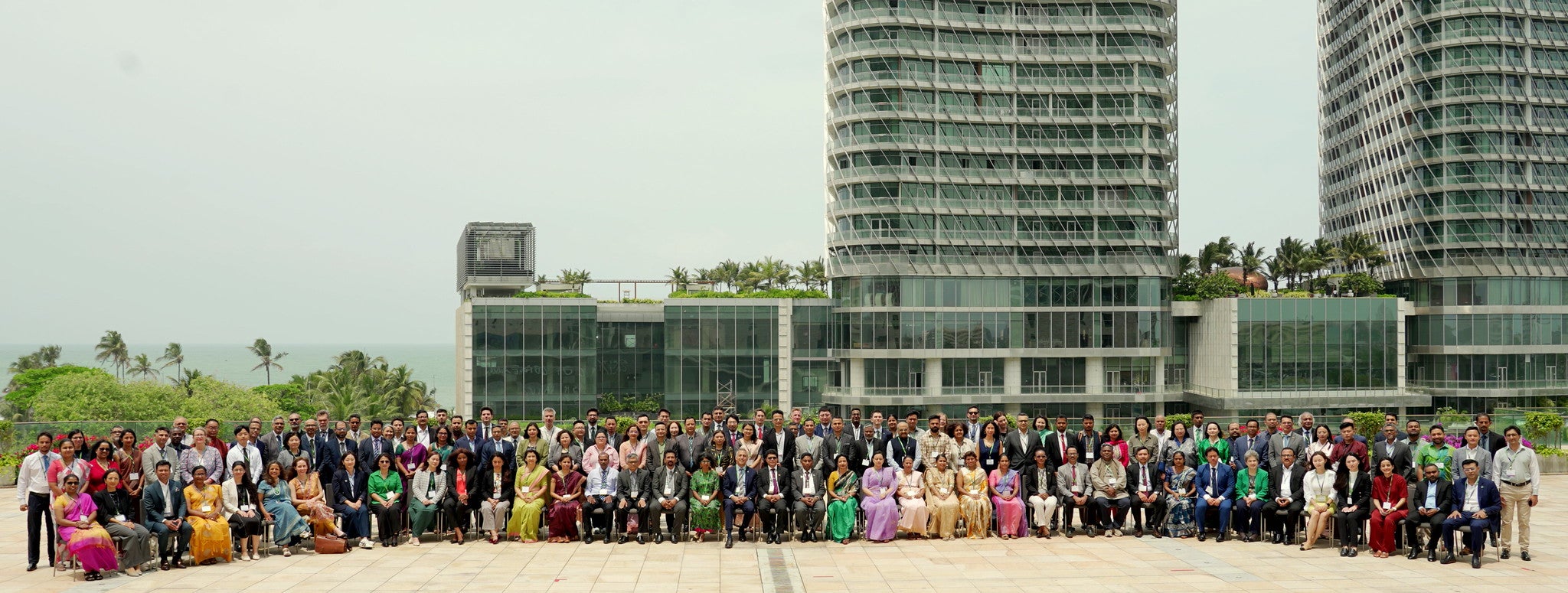 Outdoor group shot at the Regional dialogue with East and South Asia