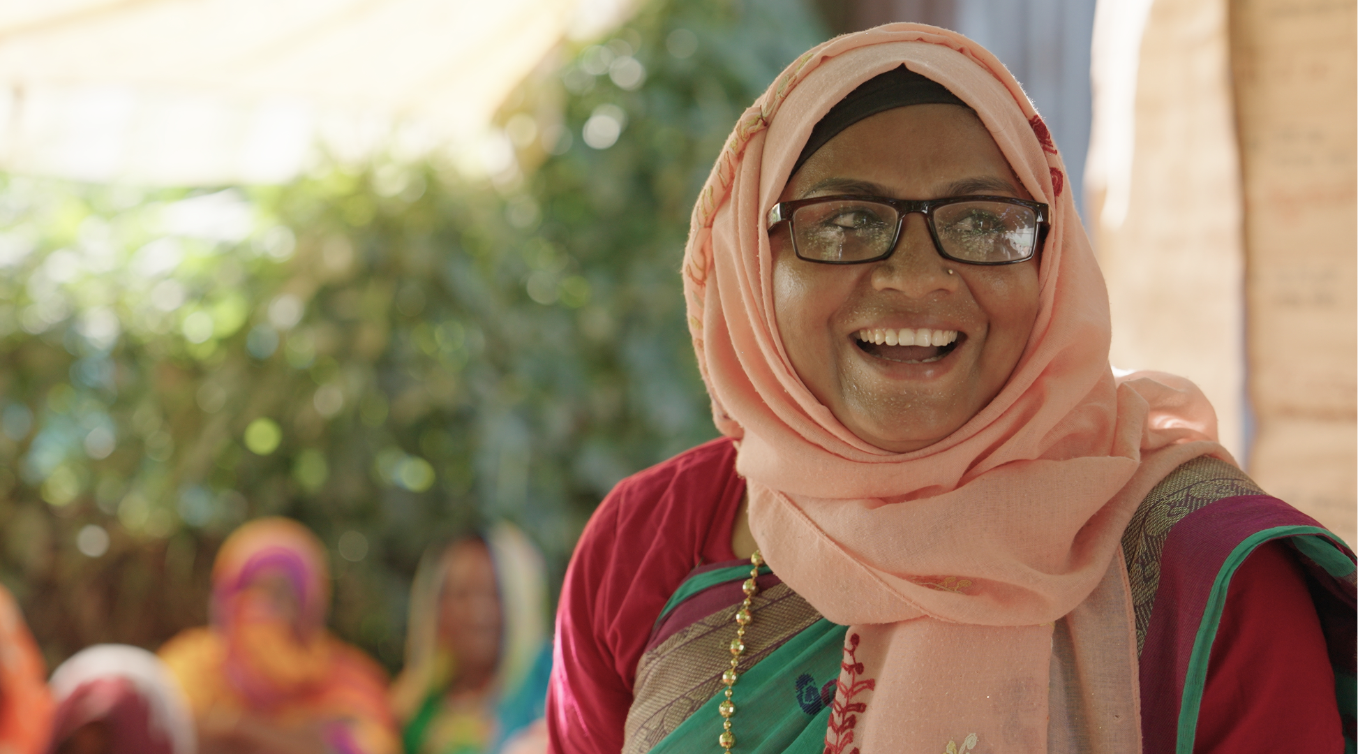 Shilpi Khatun, a field facilitator for a community-led adaptation project, works closely with women at Climate Change Adaptation Groups (CCAG) in flood-prone char communities in Bangladesh. Women-led CCAGs ensure sustainability of climate solutions. Photo: GCF / Little Big Films