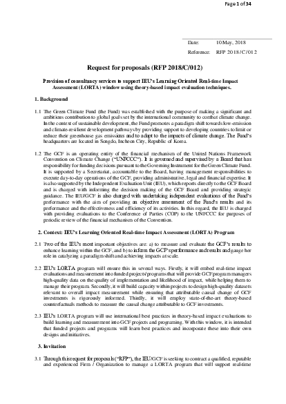 Download Consultancy Services to Support IEU’s Learning Oriented Real-time Impact Assessment (LORTA) Window using Theory-based Impact Evaluation Techniques