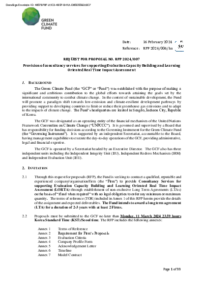 Download Provision of consultancy services for supporting Evaluation Capacity Building and Learning Oriented Real Time Impact Assessment