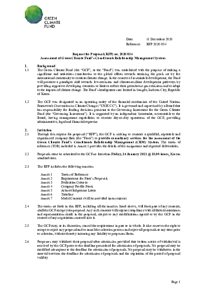 Download Assessment of Green Climate Fund’s Constituents Relationship Management System