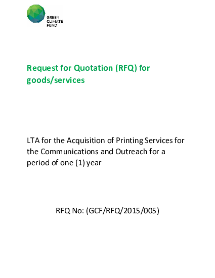 Download One (1)-Year Printing Services for Communications and Outreach