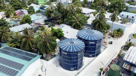 Integrated Water Resources Management systems have now been handed over to Raa Maduvvari and Baa Dharavandhoo, Maldives. Photo: UNDP/Ashwa Faheem