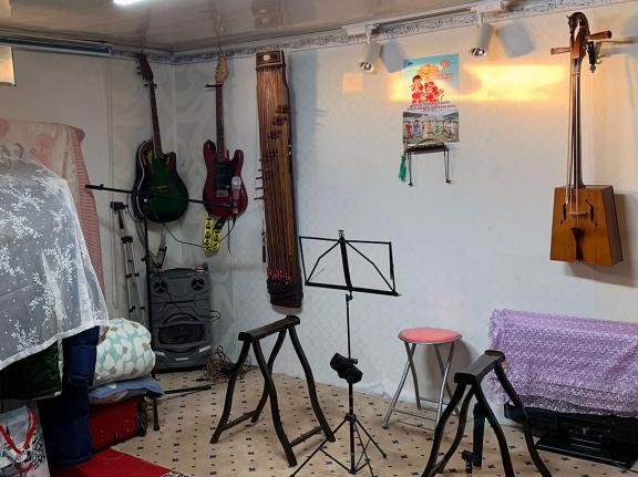 The room adjacent to the living room is filled with various musical instruments. Photo: GCF/Angeli Mendoza